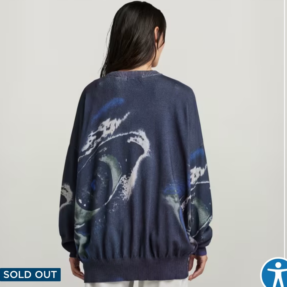 G-STAR RAW Women’s Printed XXL Jumper Sweater Small NWT - Picture 4 of 8